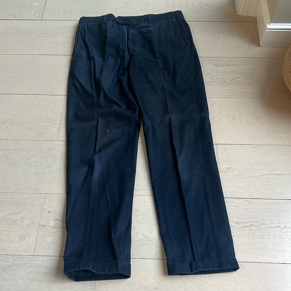 Zegna blue corduroy pants